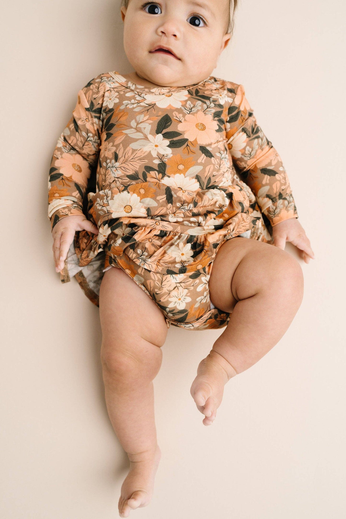 Autumn Bloom Bodysuit Bamboo Dress