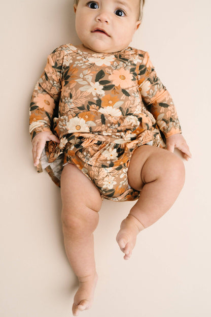 Autumn Bloom Bodysuit Bamboo Dress