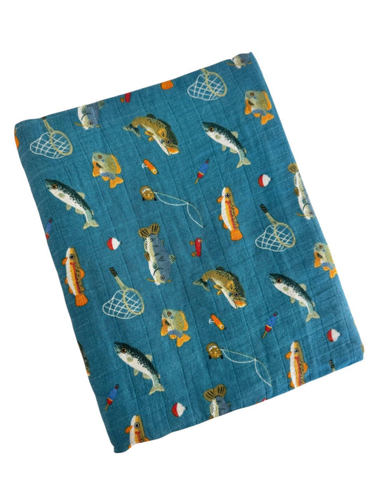 Gone Fishing / Muslin Swaddle