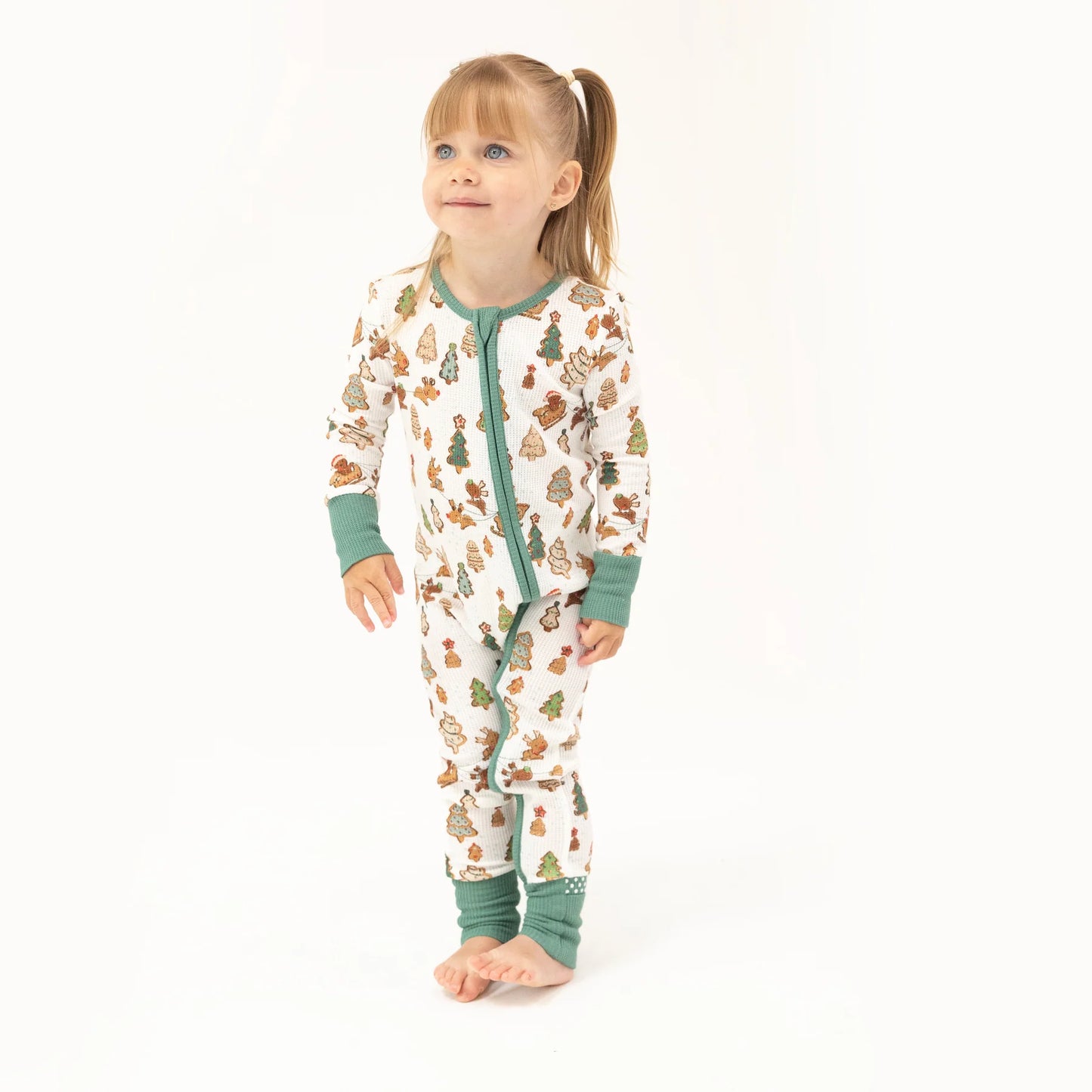 Gingerbread Sleigh Ride - 2 Way Zipper Romper