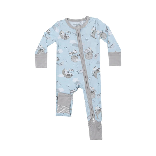 I Love You To The Moon Cows - 2 Way Zipper Romper