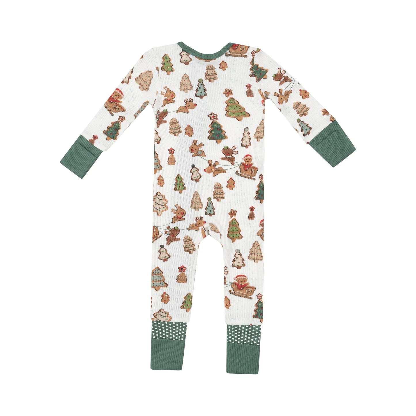 Gingerbread Sleigh Ride - 2 Way Zipper Romper