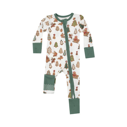 Gingerbread Sleigh Ride - 2 Way Zipper Romper