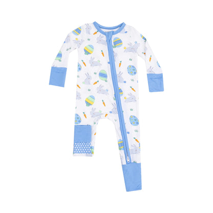 Easter Bunnies Blue - 2 Way Zipper Romper