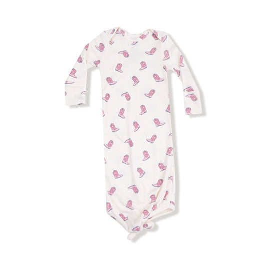 Petite Cowgirl Boots Knotted Gown