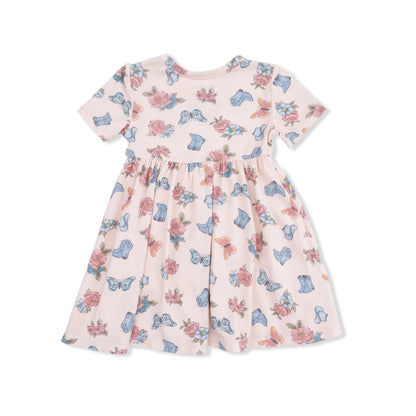 Country Girl Boots Bamboo Twirly Dress
