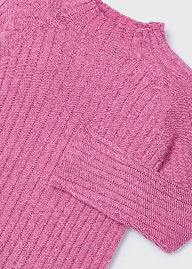 Mock necked ribbed sweater