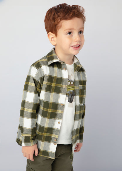 Plaid overshirt - Moss