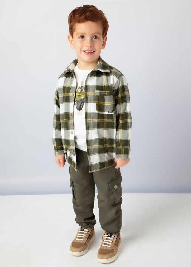 Plaid overshirt - Moss