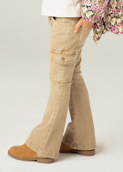 Flared Cargo Pants for Girls