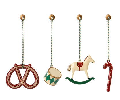 Maileg Metal Ornament Set - Peter's Christmas, Green