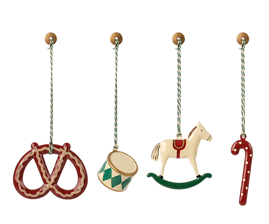 Maileg Metal Ornament Set - Peter's Christmas, Green