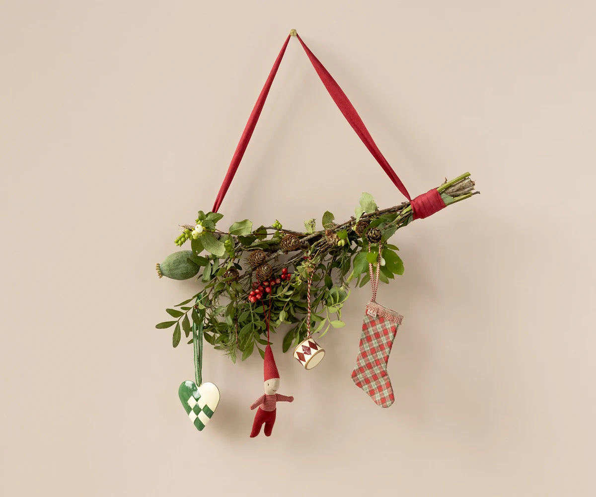 Maileg Metal ornament, Small drum - Red