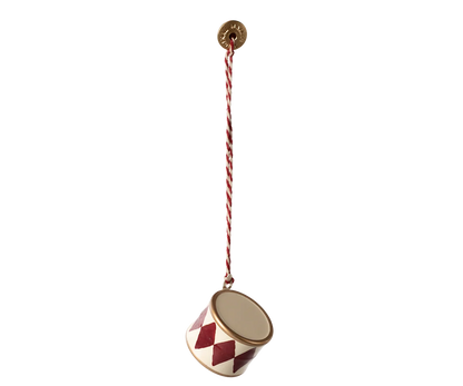 Maileg Metal ornament, Small drum - Red