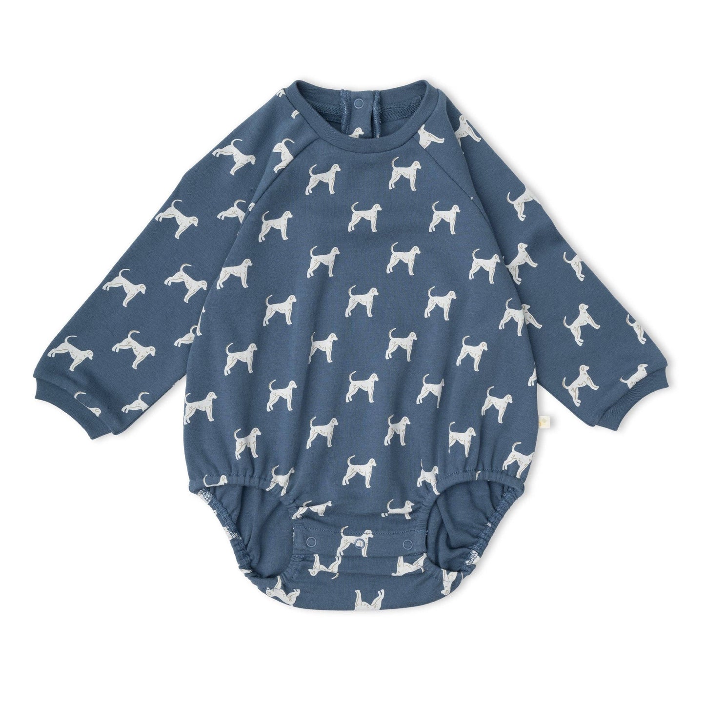 Organic Long Sleeve Bubble Romper - Dog