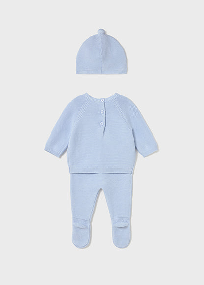Powder Blue Knit Newborn Gift Set