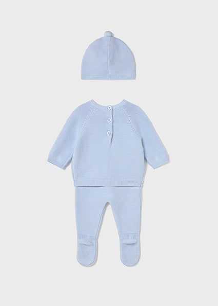 Powder Blue Knit Newborn Gift Set