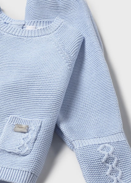 Powder Blue Knit Newborn Gift Set