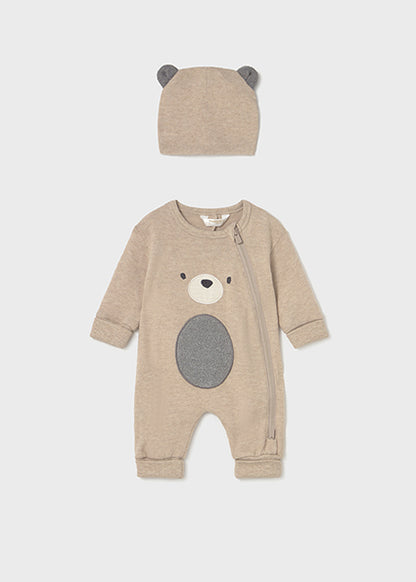 Newborn Bear Romper & Hat Set