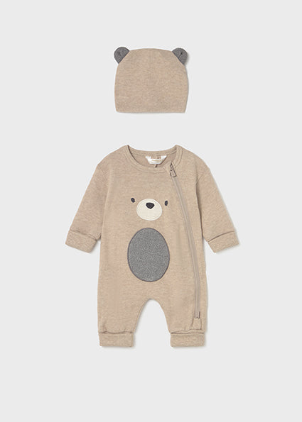 Newborn Bear Romper & Hat Set