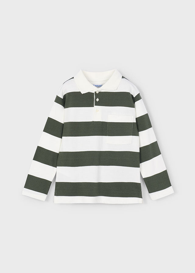 Olive Stripe Polo Shirt