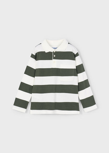Olive Stripe Polo Shirt