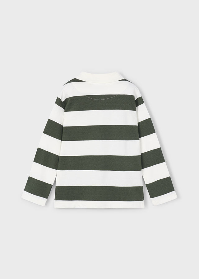 Olive Stripe Polo Shirt