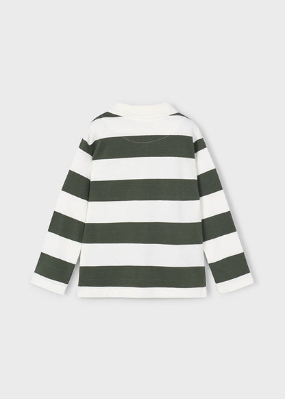 Olive Stripe Polo Shirt