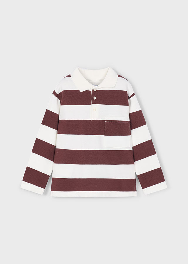 Plum Stripe Polo Shirt