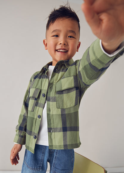 Olive Check Overshirt