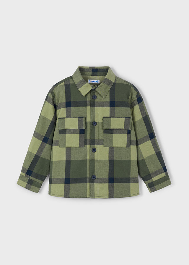 Olive Check Overshirt