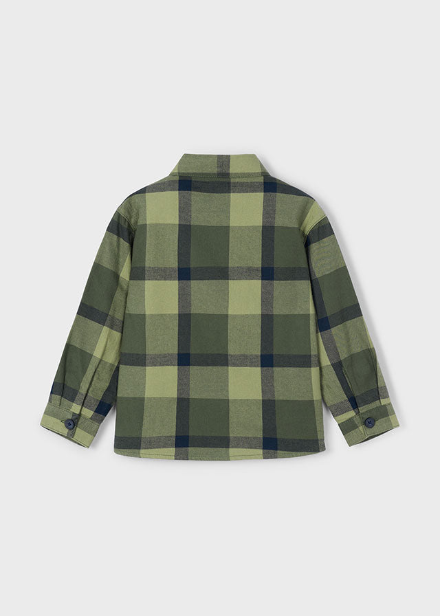 Olive Check Overshirt