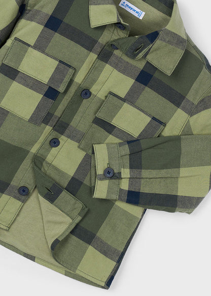 Olive Check Overshirt