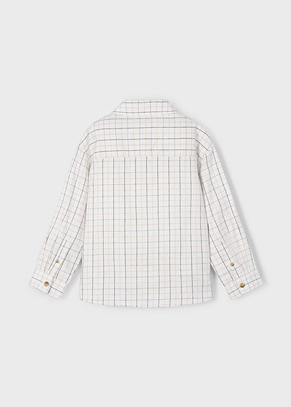 Boy Plaid Shirt - Cream