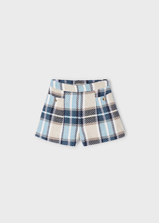 Navy Plaid Shorts