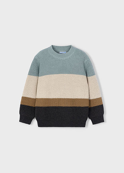 Striped Knit Sweater - Glacier