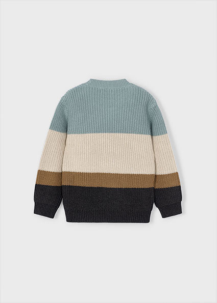 Striped Knit Sweater - Glacier