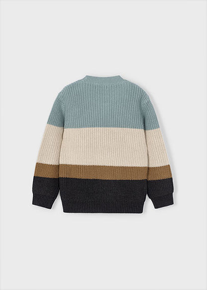 Striped Knit Sweater - Glacier