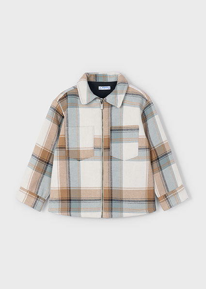Boy's Plaid Jacket - Caramel