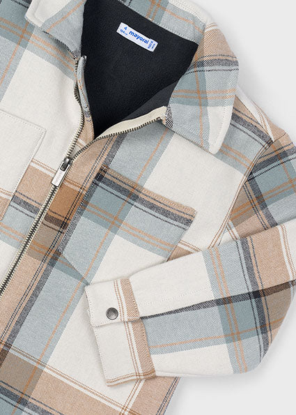 Boy's Plaid Jacket - Caramel