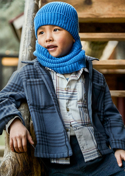 Boy's Plaid Jacket - Steel