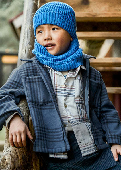 Boy's Plaid Jacket - Steel