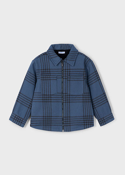 Boy's Plaid Jacket - Steel