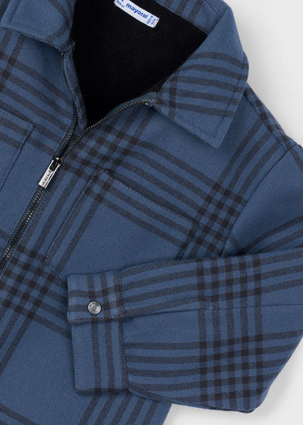 Boy's Plaid Jacket - Steel