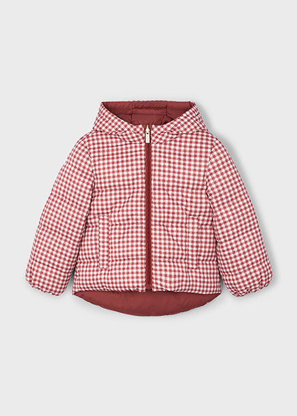 Gingham Reversible Puffer Jacket
