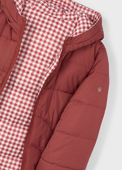 Gingham Reversible Puffer Jacket