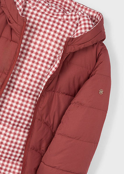 Gingham Reversible Puffer Jacket