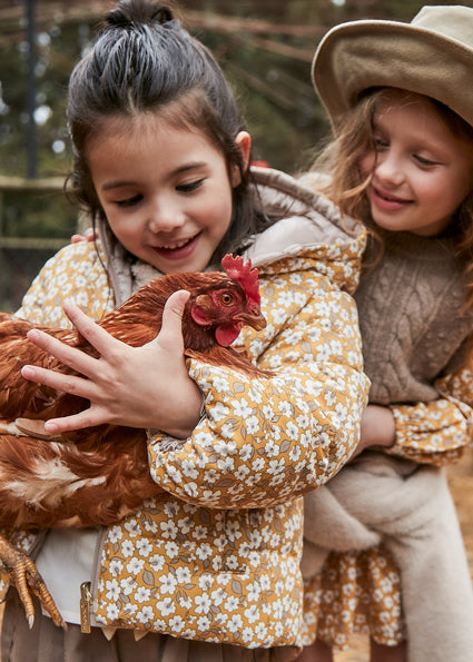 Reversible Floral Puffer Jacket