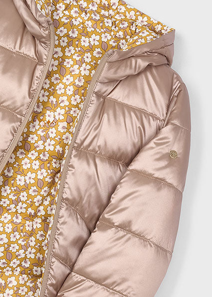 Reversible Floral Puffer Jacket