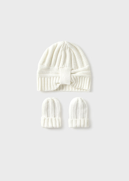 Newborn Hat and Mittens Set - Natural
